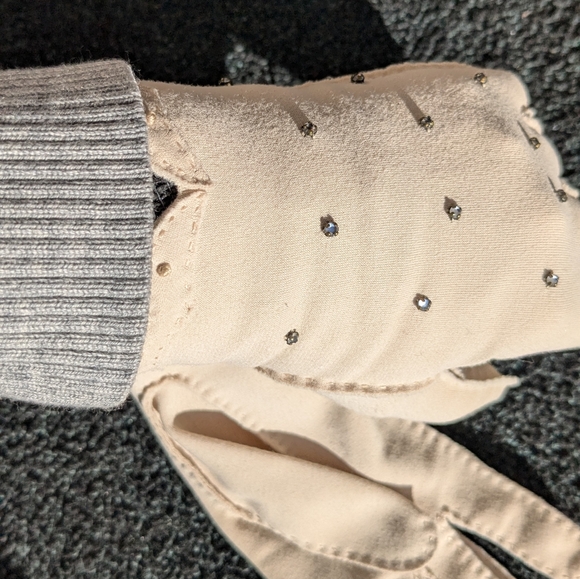 Vintage rinstone Cotton Gloves - Picture 5 of 6